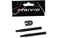 Trivio - ventielverlenger set zwart 50mm inclusief gereedschap - thumbnail