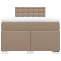 Boxspring met matras kunstleer cappuccinokleurig 120x190 cm - thumbnail