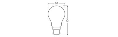 OSRAM HOMELIGHTING 4099854468094 LED-lamp Energielabel D (A - G) B22d 5.9 W Warmwit (Ø x h) 60.00 mm x 60.00 mm 1 stuk(s)