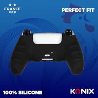 Beschermhoes voor DualSense PS5-controller - Konix - FFF - Siliconen - Duimsteun - Zwart - thumbnail