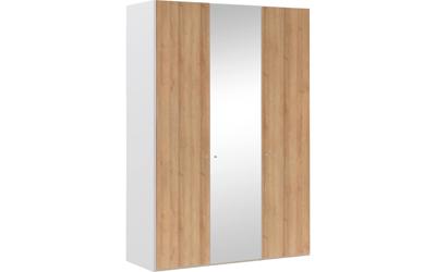 Goossens Kledingkast Easy Storage Ddk, Kledingkast 153 cm breed, 220 cm hoog, 2x draaideur en 1x spiegel draaideur midden