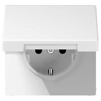 JUNG LS 1520 NBFKL SWM wandcontactdoos met klapdeksel LS990 grafiet mat zwart - thumbnail