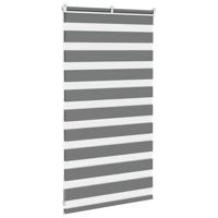 Zebra rolgordijn 85x100 cm stofbreedte 80,9 cm donkergrijs - thumbnail