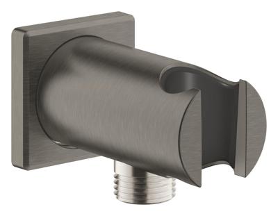 Wandaansluitbocht GROHE Rainshower Met Houder Vierkant, Hard Graphite Geborsteld