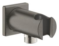 Wandaansluitbocht GROHE Rainshower Met Houder Vierkant, Hard Graphite Geborsteld - thumbnail