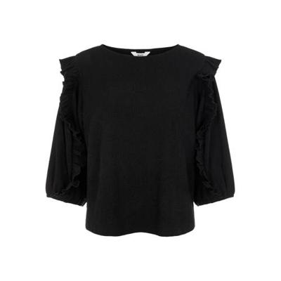 OBJECT top OBJSIF met ruches zwart OBJECT top OBJSIF met ruches zwart