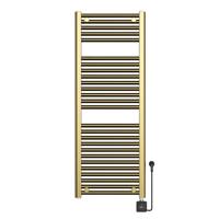 Elektrische Radiator BWS Lara 118.5x45 Cm Smart Wifi Geborsteld Messing PVD - thumbnail