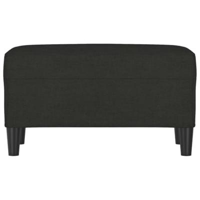 Bankje 70x35x41 cm stof zwart