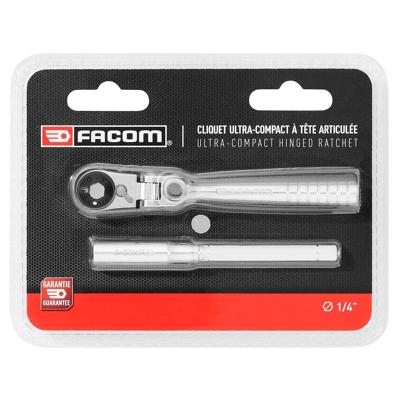 Facom R.180PB Compacte ratel 1/4" met flexibele kop 180°