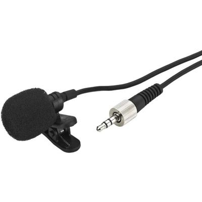 Monacor ECM-821LT Spraakmicrofoon Dasspeld Zendmethode:Kabelgebonden Incl. windkap Microfoon (3.5 mm jackplug), Microfoon (6.3 mm jackplug) Kabelgebonden