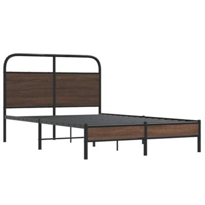 Bedframe zonder matras bewerkt hout bruin eikenkleur 140x200 cm