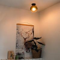 QAZQA Art deco plafondlamp zwart met goud glas - pallon - thumbnail