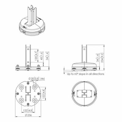Montagekit voor Ophangbaar Paneel Vogel's PFF 7965