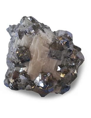 Skutterudiet op Kwarts Bouz Azzez Marokko