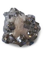 Skutterudiet op Kwarts Bouz Azzez Marokko - thumbnail