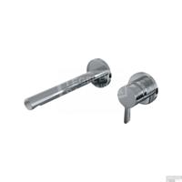 Inbouw Wastafelmengkraan Brauer Chrome Edition Coldstart Rechte Uitloop Halfronde Hendel Rechts Chroom Met Rozetten - thumbnail