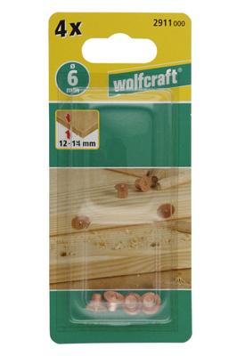 Wolfcraft Deuvelbevestigingen | Deuvelmarkeerpunten | Ø6mm | 4 stuks - 2911000 Wolfcraft Deuvelbevestigingen | Deuvelmarkeerpunten | Ø6mm | 4 stuks - 2911000