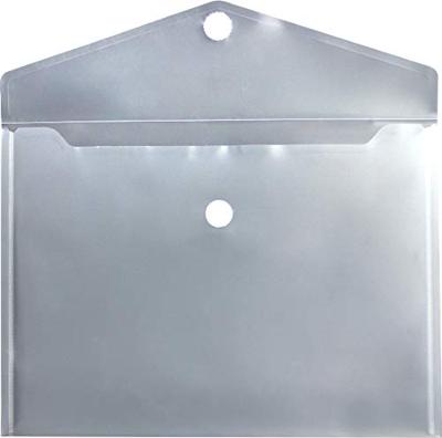 Documentenmap, A4, transparante PP, velcro sluiting, pak van 10 stuks