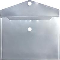 Documentenmap, A4, transparante PP, velcro sluiting, pak van 10 stuks - thumbnail