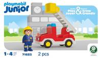 Playmobil 71683 Junior Brandweerwagen met Ladder - thumbnail