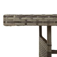 Tuintafel 160x70x72 cm poly rattan en massief acaciahout grijs - thumbnail