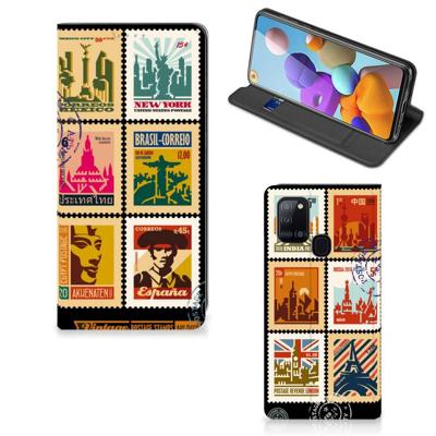 Samsung Galaxy A21s Book Cover Postzegels