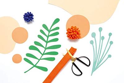 Folia knutselschaar, ft 14,5 cm, scherpe punt, RVS, zwart, blister van 1 stuk