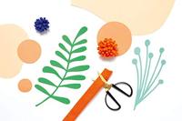 Folia knutselschaar, ft 14,5 cm, scherpe punt, RVS, zwart, blister van 1 stuk - thumbnail