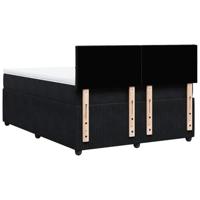 Boxspring met matras fluweel zwart 140x200 cm - thumbnail