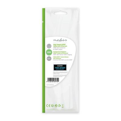 Nedis High Speed ??HDMI-Kabel met Ethernet | 0.2 m | 1 stuks - CVGP34590BK02 CVGP34590BK02