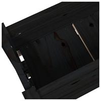 Plantenbak 77x25x104,5 cm massief grenenhout zwart - thumbnail