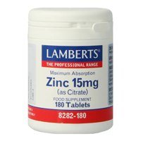 Lamberts Zink citraat 15mg 180 Tabletten - thumbnail