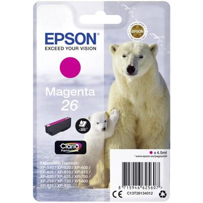 Epson Inktcartridge 26 Origineel Magenta C 13 T 26134012 Epson Inktcartridge 26 Origineel Magenta C 13 T 26134012