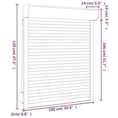 Rolluik 100x120 cm aluminium antracietkleurig
