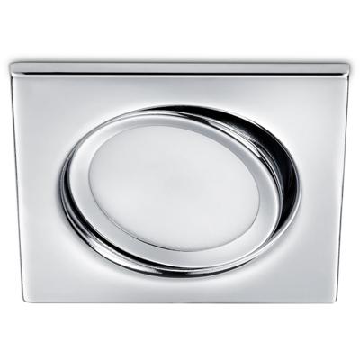 LED Inbouwspot 5W Warm Wit 3000K Vierkant Mat Chroom Aluminium