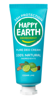 Happy Earth 100% Natural Deo Cream Cedar Lime - thumbnail