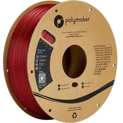 Polymaker PB01031 6938936712367 Filament PETG Hittebestendig, Hoge treksterkte 1.75 mm 1000 g Rood (doorschijnend) PolyLite™ 1 stuk(s) Polymaker PB01031 6938936712367 Filament PETG Hittebestendig, Hoge treksterkte 1.75 mm 1000 g Rood (doorschijnend) PolyLite™ 1 stuk(s)