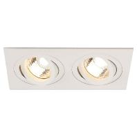 SLV Inbouwspot New Tria GU10 2 Square 17cm wit 113512 - thumbnail