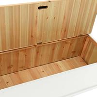 Bankje 107x45x75,5 cm massief vurenhout wit - thumbnail