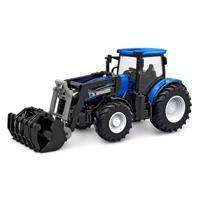 Kids Globe globe rc tractor met frontlader blauw - thumbnail