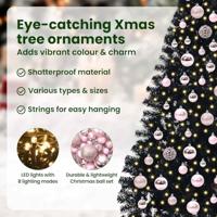 VidaXL Kunstmatig voorverlicht kerstboom met 300 led zwart 180 cm pvc - thumbnail