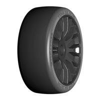 GRP GT-T04 Slick - XM2 SuperSoft - Mounted on New Flex Black Wheel - 1 pair - thumbnail