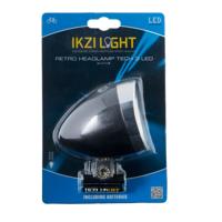 Ikzi Koplamp retro led zwart batterij - thumbnail