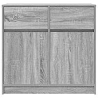 Dressoir met lade 80x34x76 cm spaanplaat grijs sonoma - thumbnail
