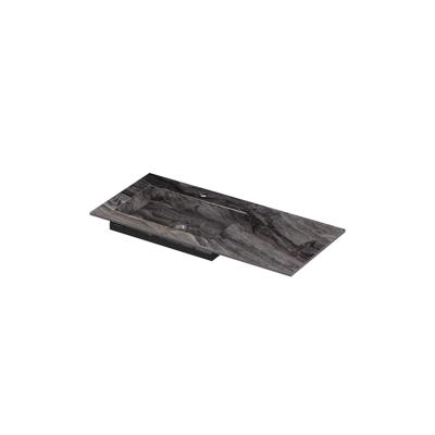 INK Post Wastafel keramische slab envelop bak links met 1 kraangat 100x45x1 Venice brown glossy INK Post Wastafel keramische slab envelop bak links met 1 kraangat 100x45x1 Venice brown glossy