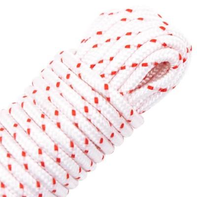 VidaXL Trekkoord startkoord wit en rood ø4 mm 10 m nylon