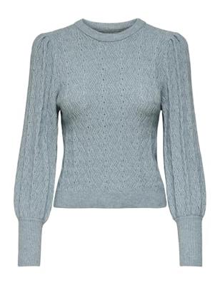 Only Onlkatia Ls Struc Puff Oneck Cc Knt Trui 4778152 Arona Melange