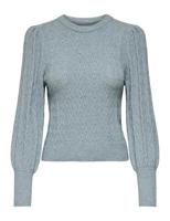 Only Onlkatia Ls Struc Puff Oneck Cc Knt Trui 4778152 Arona Melange - thumbnail