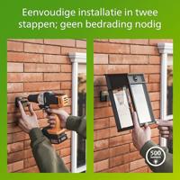 Philips LED Geri 929004632601 Wandlamp op zonne-energie met bewegingsmelder LED 3.2 W Zwart - thumbnail