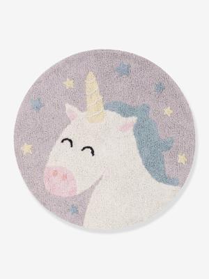 Wasbaar katoenen tapijt Eenhoorn Believe in yourself LORENA CANALS grijs